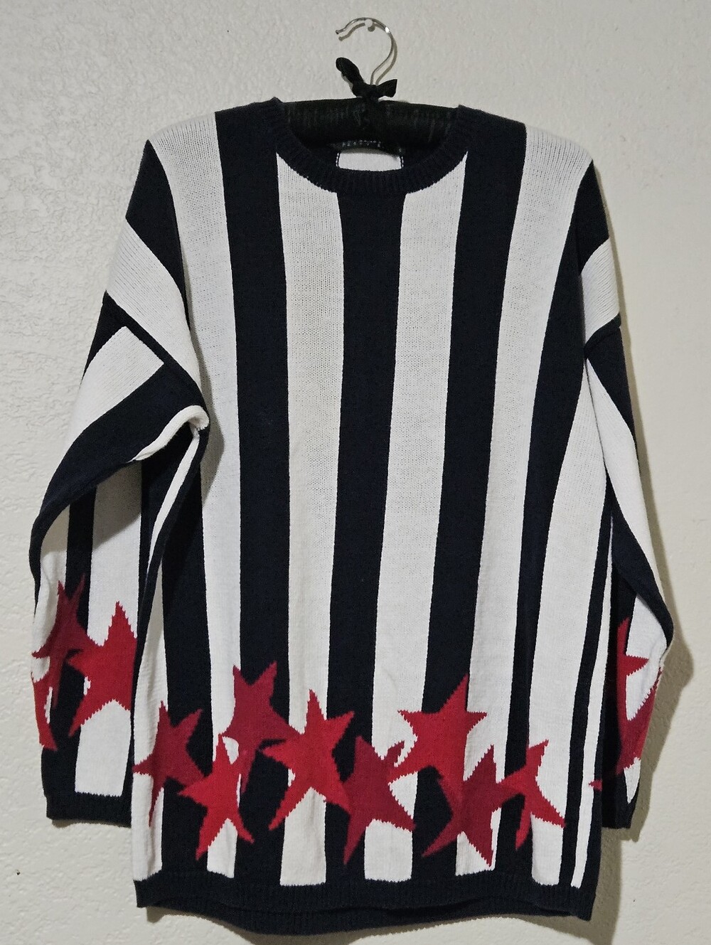 Perry Ellis Vintage America Sweater Stars And Stripes